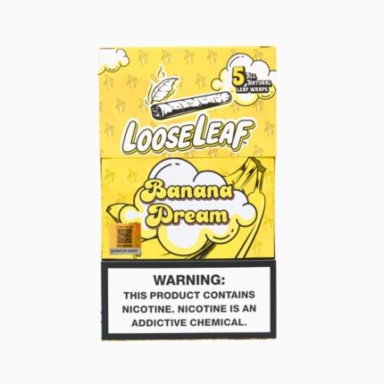 Banana Dream LooseLeaf Wraps, banana-flavored tobacco leaf wraps for smooth and sweet rolling experience