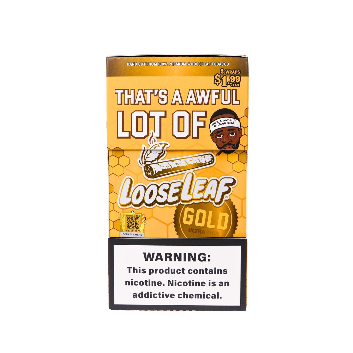 LooseLeaf x Desto Dubb Gold Wraps - LooseLeafBrand | Limited Edition Tobacco Wraps LooseLeaf x Desto Dubb Gold Wraps, limited edition gold-colored tobacco leaf wraps for smooth and premium rolling