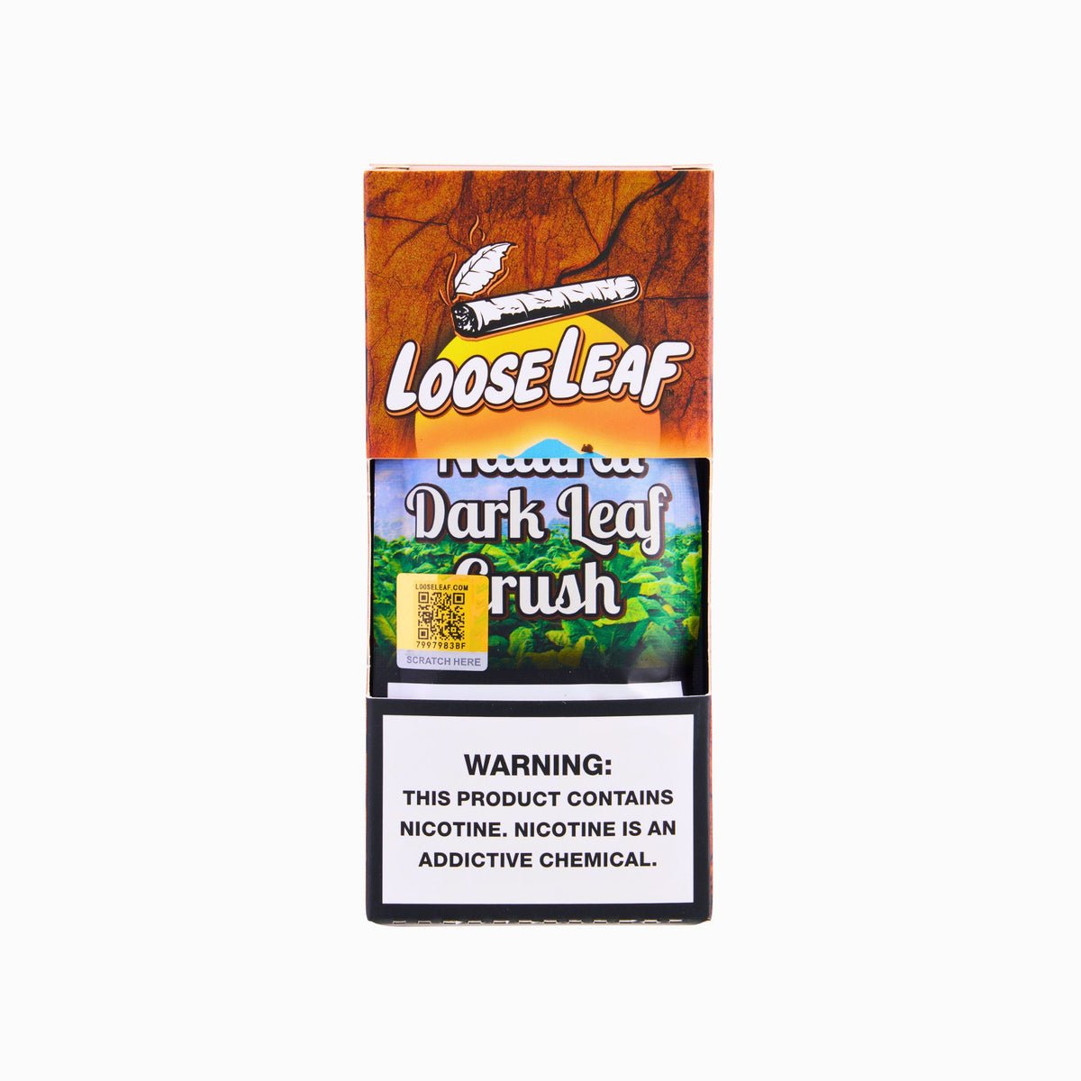 Natural Dark Leaf Crush | Premium Blend | Looseleaf Brand Natural Dark Leaf Crush premium loose leaf product – front view packaging