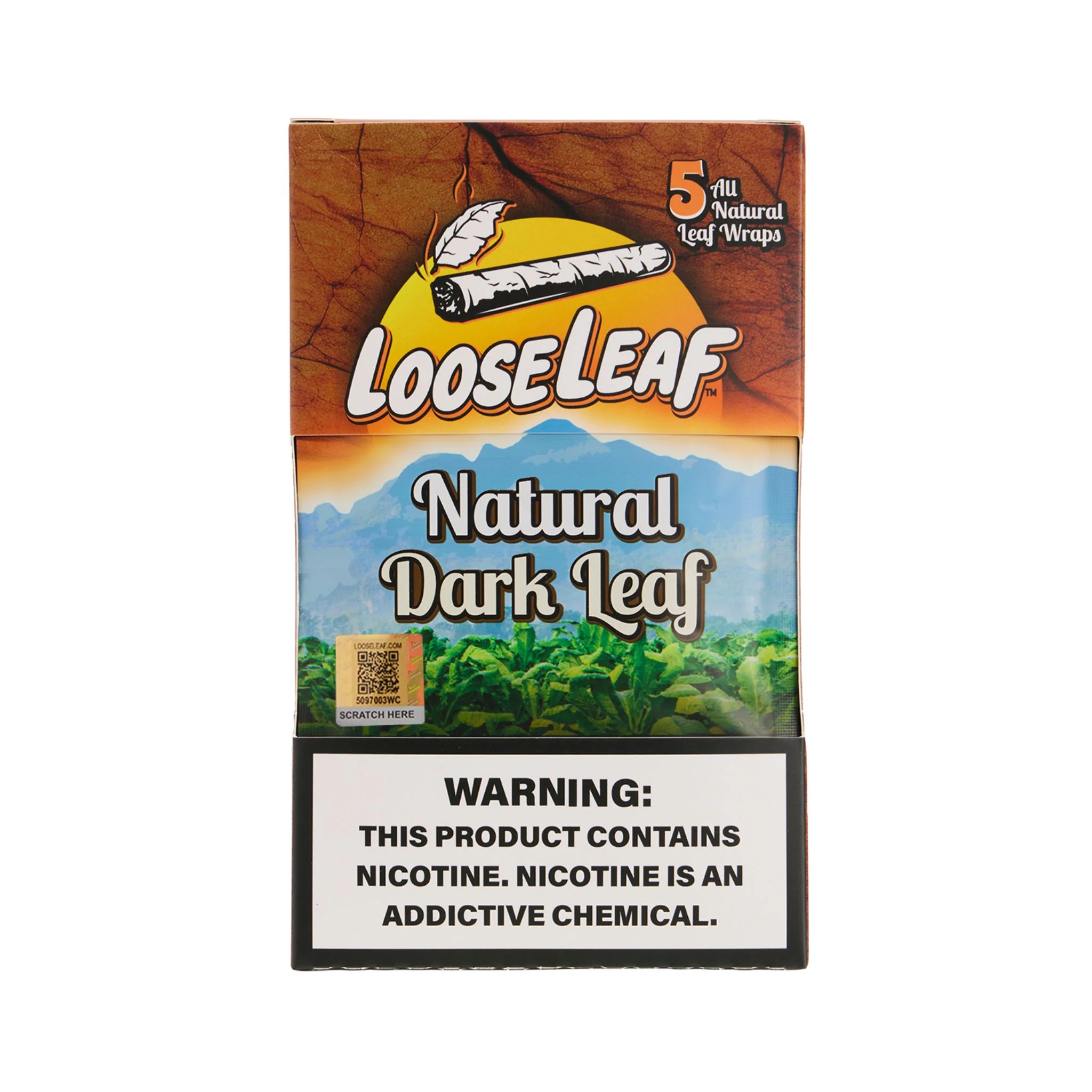 Natural Dark LooseLeaf Wraps - LooseLeafBrand | Premium Tobacco Leaf Wraps Natural Dark LooseLeaf Wraps, dark natural tobacco leaf wraps for smooth and slow burn rolling