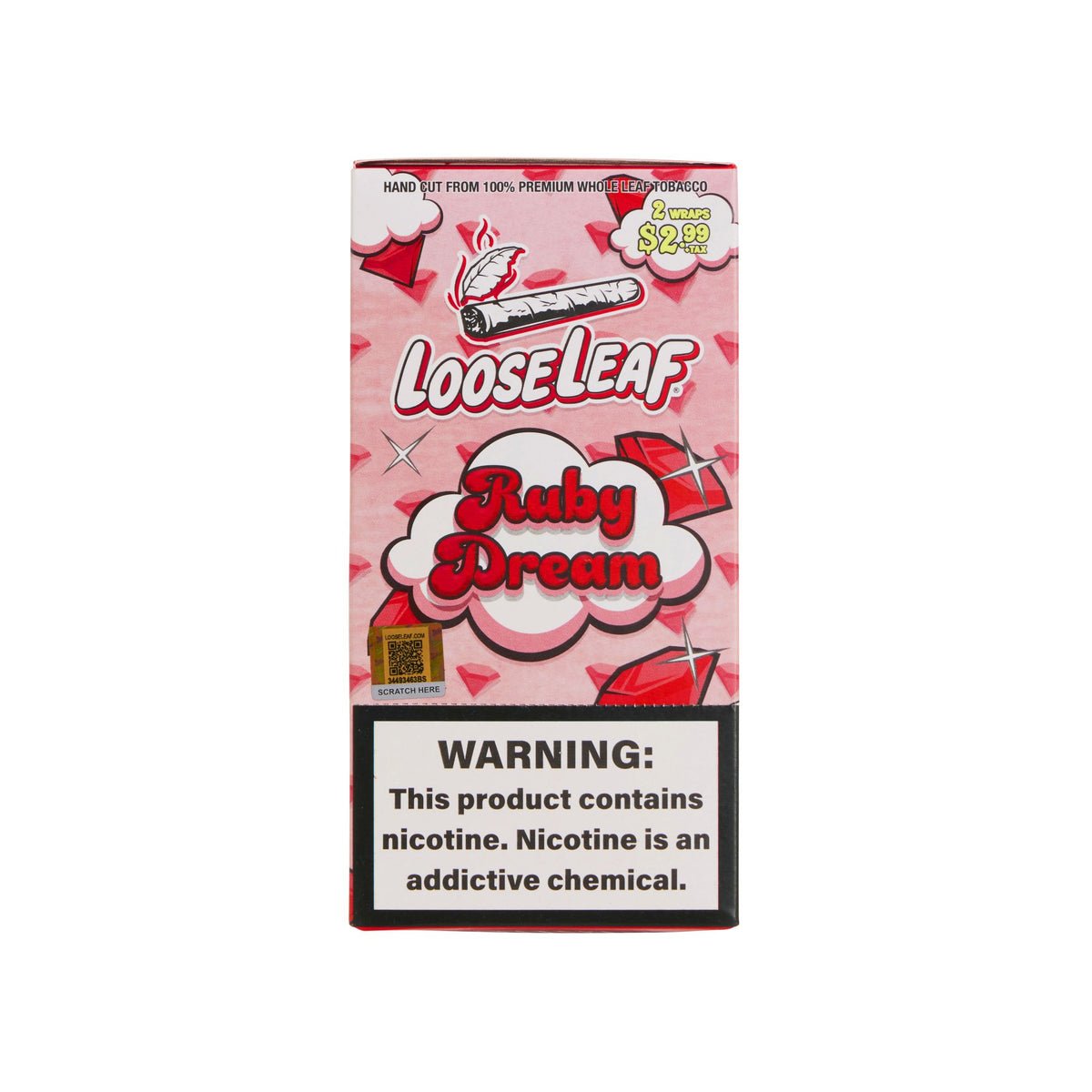 Ruby Dream LooseLeaf Wraps - LooseLeafBrand | Flavored Tobacco Wraps Ruby Dream LooseLeaf Wraps, ruby-flavored tobacco leaf wraps for smooth and flavorful rolling experience