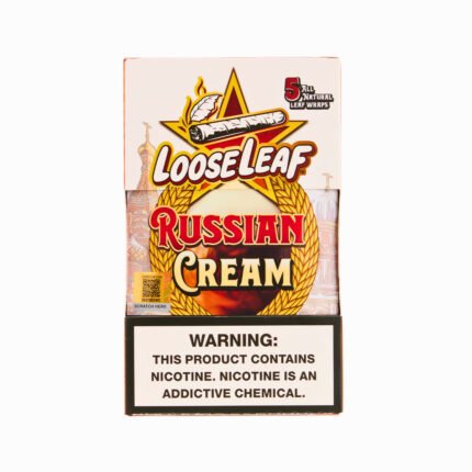 Russian Cream LooseLeaf Wraps, cream-flavored tobacco leaf wraps for smooth and rich rolling experience