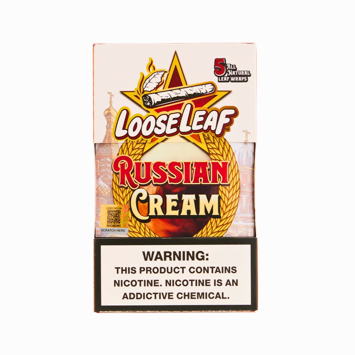 Russian Cream LooseLeaf Wraps - LooseLeafBrand | Cream Flavored Tobacco Wraps Russian Cream LooseLeaf Wraps, cream-flavored tobacco leaf wraps for smooth and rich rolling experience